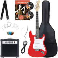 Rocktile Banger'S Pack Elektromos Gitár Szett  7 Darabos  Piros  Piros gitár és basszusgitár