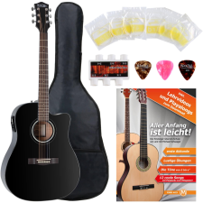 Rocktile D-60Ce Akusztikus Gitár Fekete Szett Tartozékokkal Együtt gitár és basszusgitár