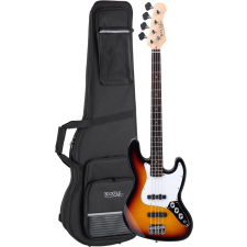 Rocktile Fatboy Ii Elektromos basszusgitár Sunburst Lk Szett Könnyű Caserel gitár és basszusgitár