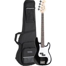 Rocktile Puncher Elektromos basszusgitár Fekete Lk Szett Könnyű Caserel gitár és basszusgitár