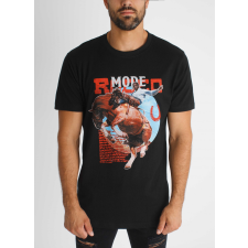 Rodeo Mode Tee - mintás fekete póló - Méret: XS férfi póló