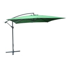 Rojaplast 8080 függő napernyő, hajtókarral - zöld - 270 x 270 cm - vízálló kerti bútor