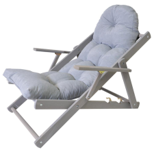 Rojaplast Borneo Grey 50318-716 fenyőfából készült állítható kerti nyugágy karfával - szürke kerti bútor
