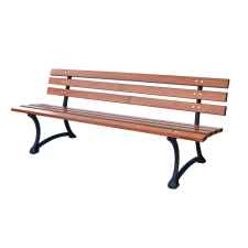  ROJAPLAST fenyőfából készült, fém szerkezetű, konvencionális kerti pad, 180 cm kerti bútor