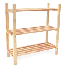 Rojaplast FENYŐFÁBÓL KÉSZÜLT HÁROMSZINTES POLC (Méret: 80 x 75) bútor