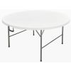  Rojaplast összecsukható, hordozható műanyag körasztal fém lábak - fehér