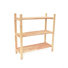 Rojaplast Polcos állvány, fa, 80×75×30 cm, 3 polc bútor