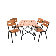  Rojaplast Udine fenyőfából készült kerti bútor szett, 4 db székkel kerti bútor