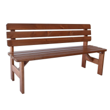 ROJAPLAST VIKING fenyőfából készült lakkozott kerti pad 150 cm – barna () kerti bútor