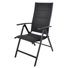  Rojaplast ZWC-235C kerti dönthető szék – alumínium, fekete kerti bútor