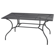 Rojaplast ZWMT-83 fém kerti asztal, 150 x 90 x 72 cm - fekete 609/9 kerti bútor