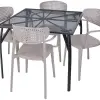 Rojaplast ZWMT-90 kerti bútorszett: 1 db kerti asztal + 4 db AIRE ARMCHAIR kerti szék