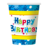 Róka Happy Birthday Blue papír pohár 6 db-os 270 ml