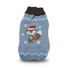  Rókás kötött kutyapulóver - XL kutyaruha