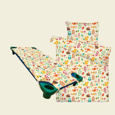  Rókás sárga ovis kezdő komfort csomag zöld derékaljjal babaágynemű, babapléd