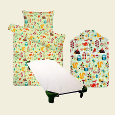  Rókás zöld ovis maxi csomag vízhatlan lepedővel lakástextília