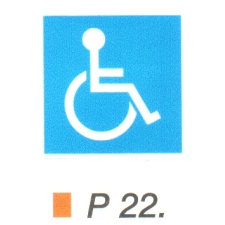 Rokkant kocsi jele P22 információs címke