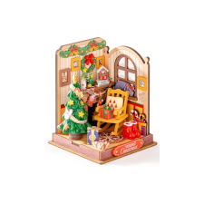 Rolife 3D Puzzle Miniház karácsonyi kandalló, RoLIfe, 73 db puzzle, kirakós