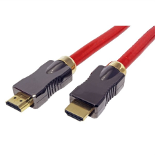 ROLINE 11.04.5905-10 HDMI - HDMI Adapter kábel 5m Piros kábel és adapter