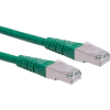 ROLINE 21.15.1373 RJ45 Hálózati kábel, patchkábel CAT 6 S/FTP 7.00 m Zöld Kettős árnyékolás 1 db (21.15.1373)