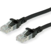 ROLINE 21.15.2750 RJ45 Hálózati kábel, patchkábel CAT 6A U/UTP 0.50 m Fekete Árnyékolatlan, Halogénmentes, Lángálló 1 db ( )