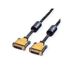 ROLINE DVI-D Összekötő Fekete 10m 11.04.5518 kábel és adapter