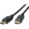 ROLINE green Kijelző csatlakozó Csatlakozókábel DisplayPort dugó, DisplayPort dugó 3.00 m Fekete 11.44.5812 Halogénmentes, TPE köpeny DisplayPort (11.44.5812)