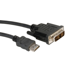 ROLINE - Kábel DVI-M-HDMI 3m kábel és adapter