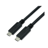 ROLINE Kábel USB 3.2 Gen 2 C - C, M/M, 10Gbit/s, PD (Power Delivery) 20V5A - 100W, Emark-al, Video Support, 5m, fekete (11.02.9066-10)