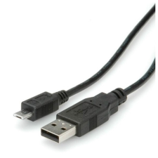 ROLINE kábel USB A Male to MicroUSB B Male 0,8m kábel és adapter