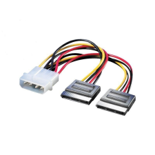 ROLINE Molex -> 2xSATA csatlakozó 20cm (11.03.1050) (11.03.1050) kábel és adapter