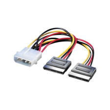 ROLINE Molex -&gt; 2xSATA csatlakozó 20cm (11.03.1050) kábel és adapter