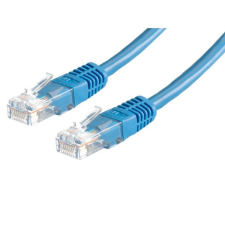 ROLINE Patch kábel, UTP, CAT5e, 5m, kék kábel és adapter