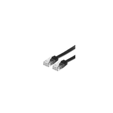 ROLINE Patch kábel VALUE UTP CAT6 lapos kivitel, Fekete 0,5m kábel és adapter