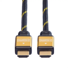 ROLINE ROLINE Kábel HDMI + Ethernet, M/M, 15 m, fekete/arany kábel és adapter