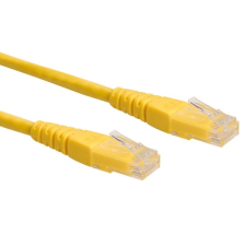 ROLINE ROLINE Patch kábel, UTP, CAT6, 0,5m, sárga kábel és adapter
