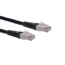 ROLINE S/FTP CAT6 Patch kábel 2m Fekete kábel és adapter