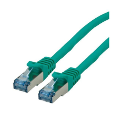 ROLINE S/FTP, CAT6a, LSOH, patch kábel 1m zöld (21.15.2831-100) kábel és adapter