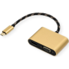 ROLINE USB-C® / HDMI Átalakító kábel USB-C® dugó, HDMI-A alj 0.10 m Többszínű 12.03.3165 USB-C® kijelzőkábel (12.03.3165)