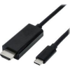 ROLINE USB-C® / HDMI Átalakító kábel USB-C® dugó, HDMI-A dugó 5.00 m Fekete 11.04.5843 USB-C® kijelzőkábel (JAB-4584187)