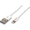 ROLINE USB kábel USB 2.0 USB-A dugó, Apple Lightning dugó 1.80 m Fehér Árnyékolt 11.02.8322 (JAB-2130785)