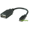 ROLINE USB Micro USB Hosszabbító Fekete 15cm 11.02.8311-25