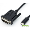 ROLINE USB Type C - DVI Kábel M/M 2m
