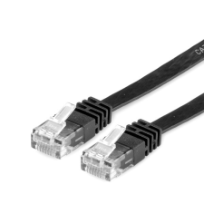 ROLINE Value kábel utp cat6 lapos kivitel 0,5m, fekete 21.99.0960-40 kábel és adapter