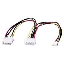 ROLINE Y tápkábel Molex -&gt; Molex + FDD 30cm (11.03.1010-100) kábel és adapter