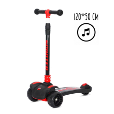  ROLLER+ZENE FEKETE   120*50 lábbal hajtható járgány