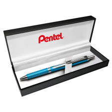 Rollertoll 0,35mm, fém skyblue test, Pentel Energel BL407S-A, írásszín kék toll