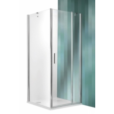 Roltechnik Tower Line TDO1 aszimmetrikus  zuhanykabin egy ajtóval és oldalfallal 100x90, ezüst profillal kád, zuhanykabin