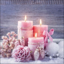 Romantic Candles papírszalvéta 33x33cm, 20db-os konyhai eszköz