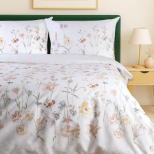  Romantikus virágos egyszemélyes pamutszatén ágyneműhuzat 2 szettes csomag díszdobozban lakástextília